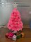 23-Inch Mini Pink Flocked Christmas Tree with LED Lights (Pink) 12.6"D x 12.6"W x 23"H